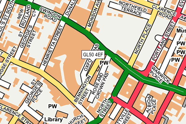 GL50 4EF map - OS OpenMap – Local (Ordnance Survey)