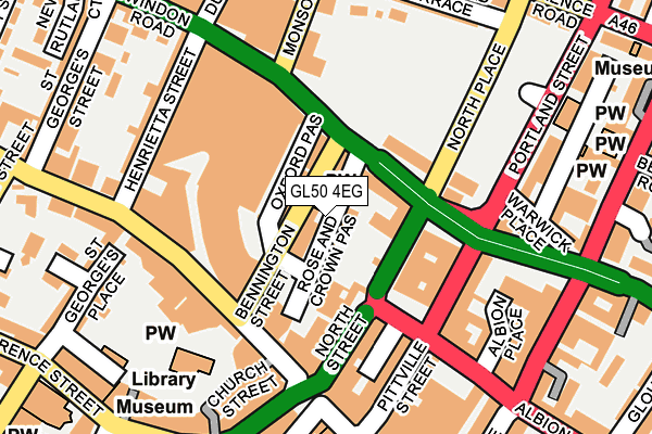 GL50 4EG map - OS OpenMap – Local (Ordnance Survey)