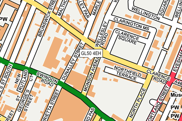 GL50 4EH map - OS OpenMap – Local (Ordnance Survey)