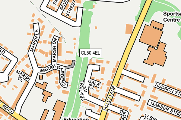 GL50 4EL map - OS OpenMap – Local (Ordnance Survey)