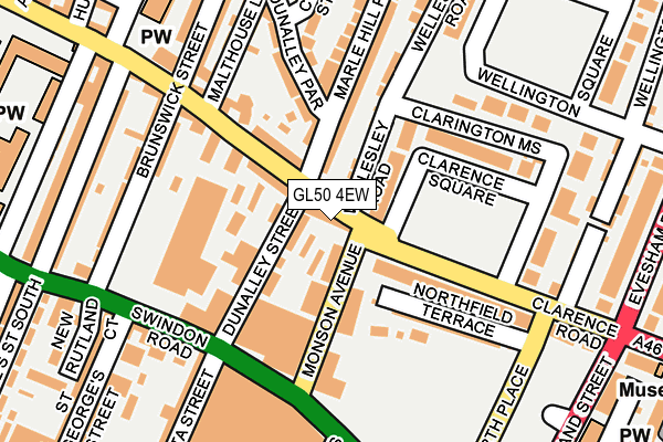 GL50 4EW map - OS OpenMap – Local (Ordnance Survey)