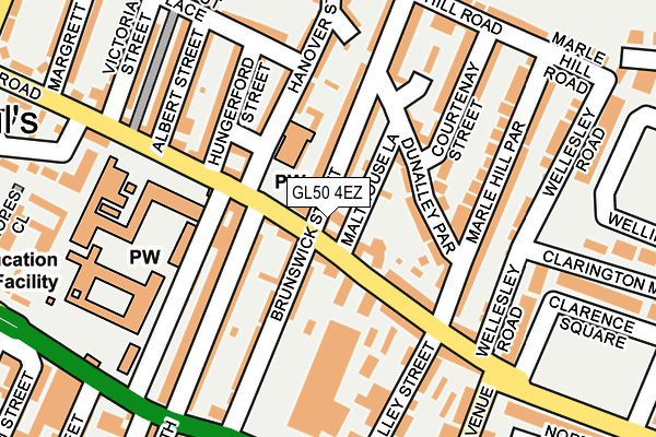 GL50 4EZ map - OS OpenMap – Local (Ordnance Survey)