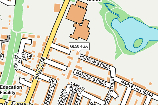 GL50 4GA map - OS OpenMap – Local (Ordnance Survey)