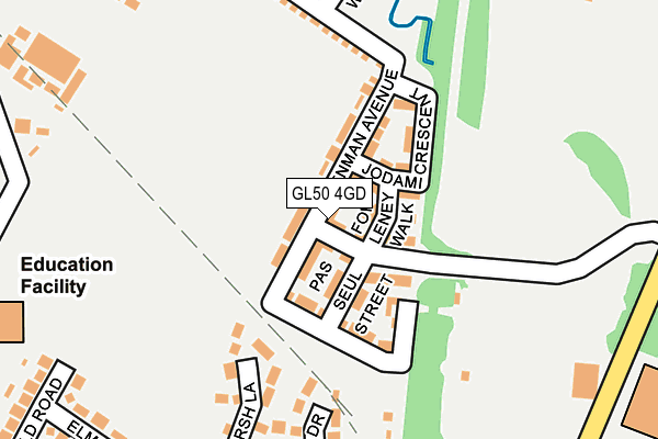 GL50 4GD map - OS OpenMap – Local (Ordnance Survey)