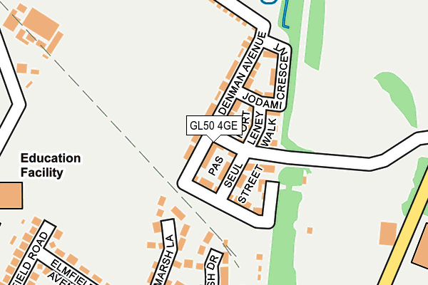 GL50 4GE map - OS OpenMap – Local (Ordnance Survey)