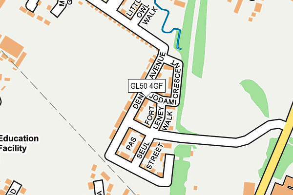 GL50 4GF map - OS OpenMap – Local (Ordnance Survey)