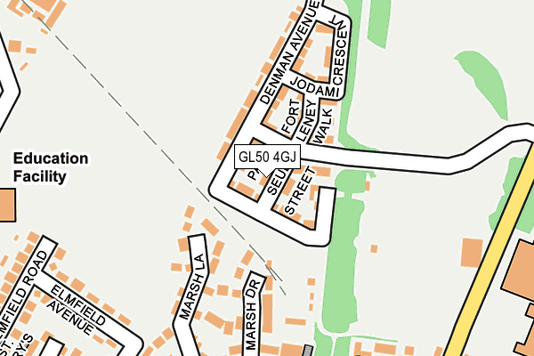 GL50 4GJ map - OS OpenMap – Local (Ordnance Survey)