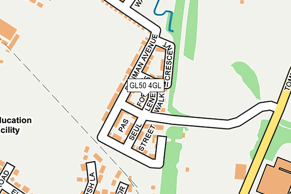 GL50 4GL map - OS OpenMap – Local (Ordnance Survey)