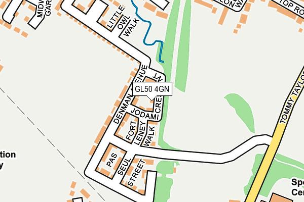 GL50 4GN map - OS OpenMap – Local (Ordnance Survey)