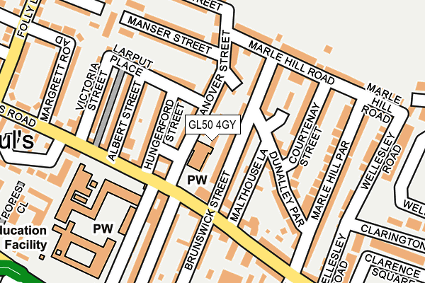 GL50 4GY map - OS OpenMap – Local (Ordnance Survey)