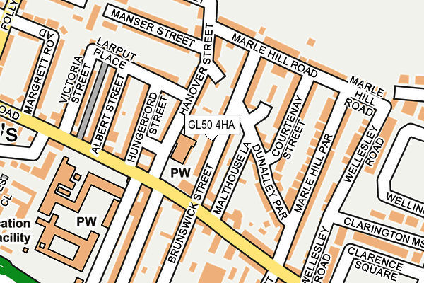 GL50 4HA map - OS OpenMap – Local (Ordnance Survey)