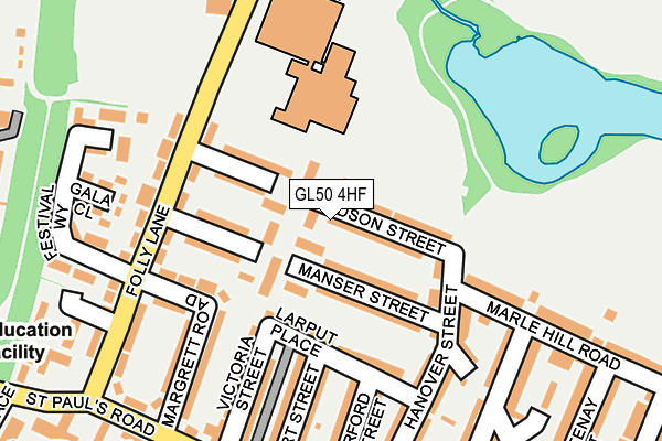 GL50 4HF map - OS OpenMap – Local (Ordnance Survey)