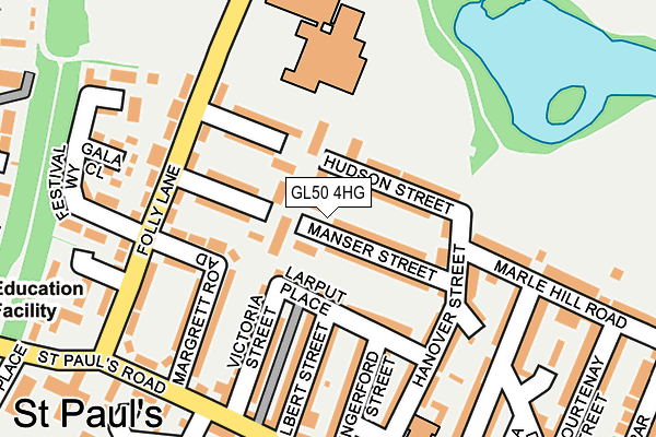 GL50 4HG map - OS OpenMap – Local (Ordnance Survey)