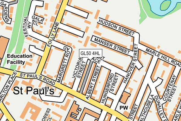 GL50 4HL map - OS OpenMap – Local (Ordnance Survey)