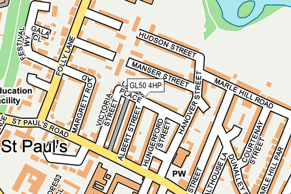 GL50 4HP map - OS OpenMap – Local (Ordnance Survey)