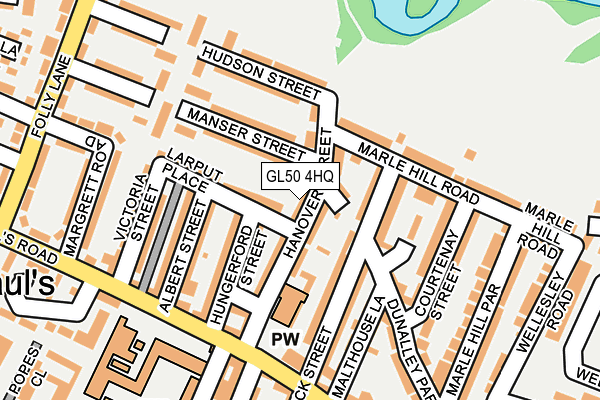 GL50 4HQ map - OS OpenMap – Local (Ordnance Survey)