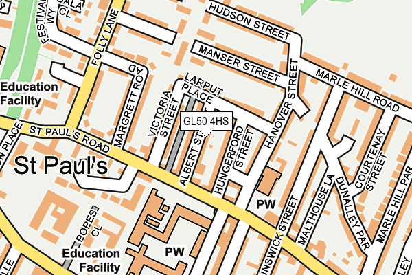 GL50 4HS map - OS OpenMap – Local (Ordnance Survey)