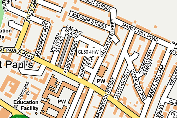 GL50 4HW map - OS OpenMap – Local (Ordnance Survey)