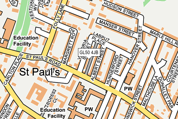 GL50 4JB map - OS OpenMap – Local (Ordnance Survey)