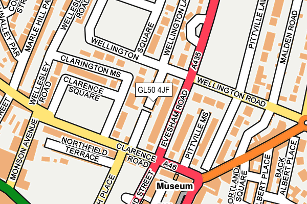 GL50 4JF map - OS OpenMap – Local (Ordnance Survey)