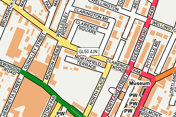 GL50 4JN map - OS OpenMap – Local (Ordnance Survey)