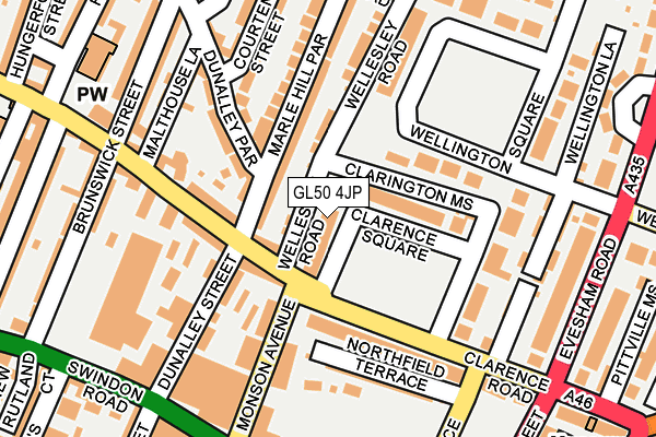 GL50 4JP map - OS OpenMap – Local (Ordnance Survey)