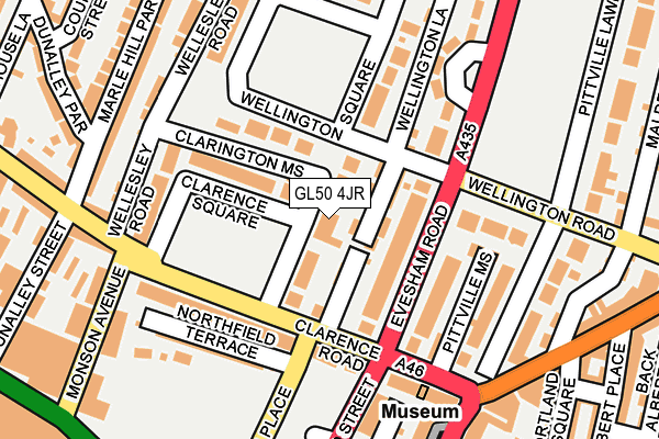 Map of HARLEQUIN HOTELS (CHELTENHAM) LIMITED at local scale