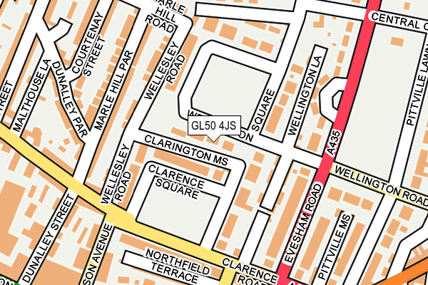 GL50 4JS map - OS OpenMap – Local (Ordnance Survey)