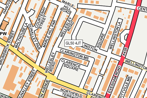 GL50 4JT map - OS OpenMap – Local (Ordnance Survey)