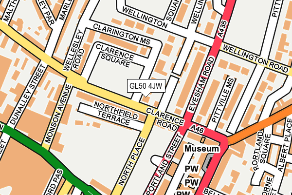 GL50 4JW map - OS OpenMap – Local (Ordnance Survey)
