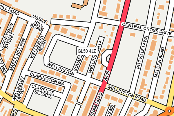 GL50 4JZ map - OS OpenMap – Local (Ordnance Survey)