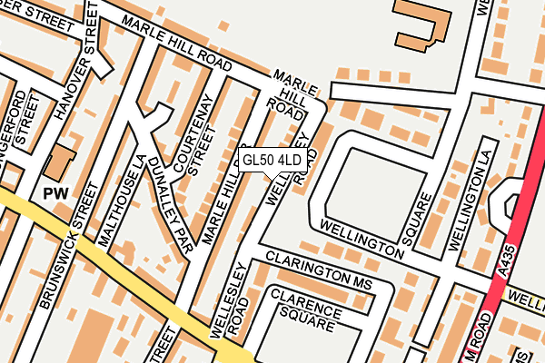 GL50 4LD map - OS OpenMap – Local (Ordnance Survey)