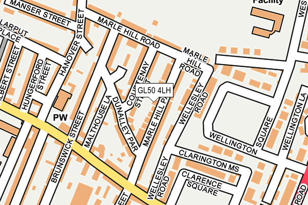 GL50 4LH map - OS OpenMap – Local (Ordnance Survey)