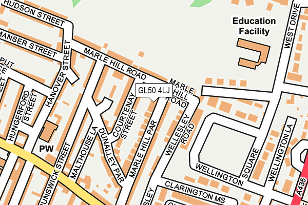 GL50 4LJ map - OS OpenMap – Local (Ordnance Survey)