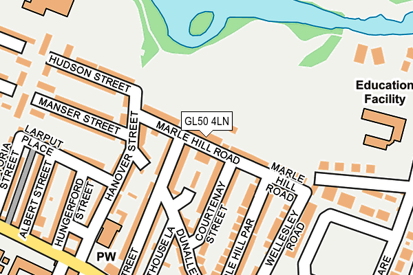 GL50 4LN map - OS OpenMap – Local (Ordnance Survey)