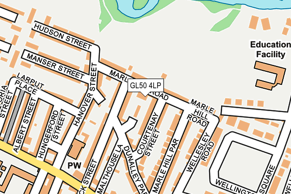GL50 4LP map - OS OpenMap – Local (Ordnance Survey)