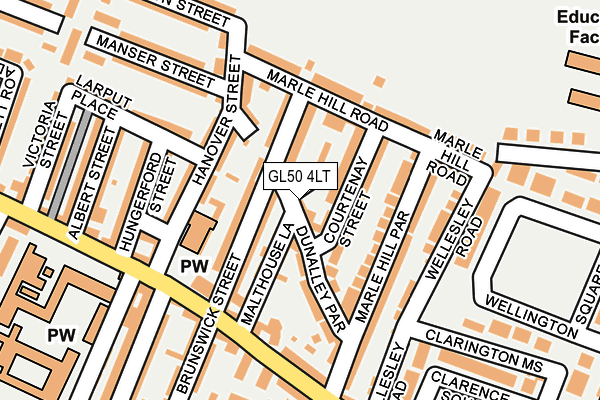 GL50 4LT map - OS OpenMap – Local (Ordnance Survey)