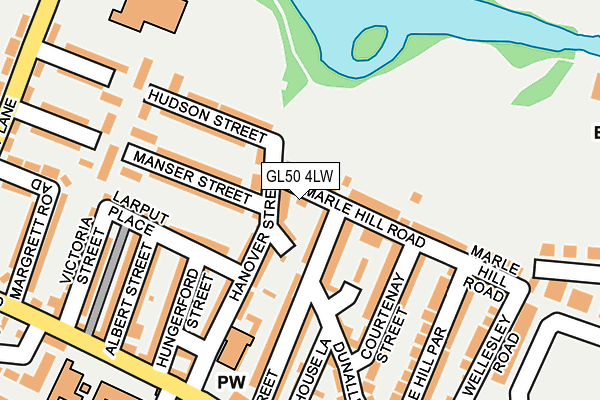 GL50 4LW map - OS OpenMap – Local (Ordnance Survey)