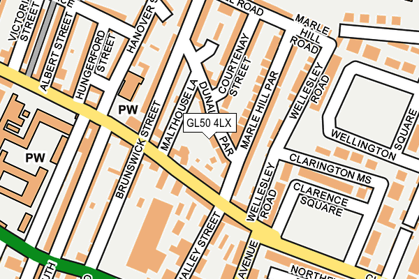 GL50 4LX map - OS OpenMap – Local (Ordnance Survey)