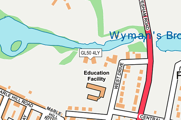 GL50 4LY map - OS OpenMap – Local (Ordnance Survey)