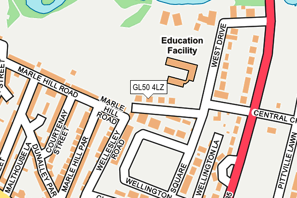 GL50 4LZ map - OS OpenMap – Local (Ordnance Survey)