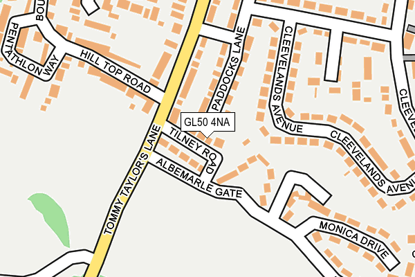 GL50 4NA map - OS OpenMap – Local (Ordnance Survey)
