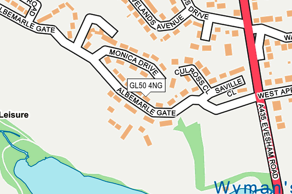 GL50 4NG map - OS OpenMap – Local (Ordnance Survey)