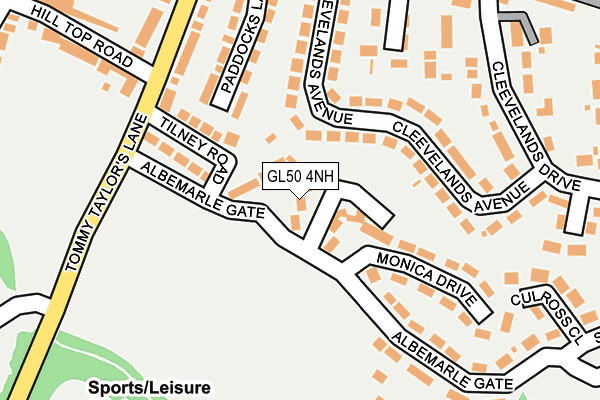 GL50 4NH map - OS OpenMap – Local (Ordnance Survey)