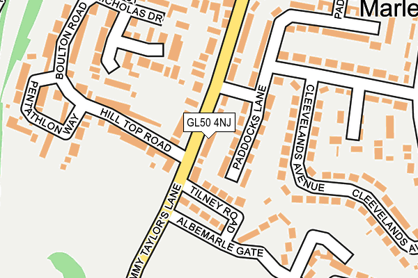 GL50 4NJ map - OS OpenMap – Local (Ordnance Survey)