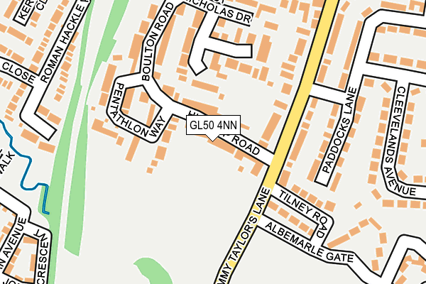 GL50 4NN map - OS OpenMap – Local (Ordnance Survey)