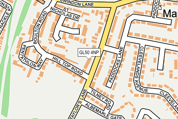 GL50 4NP map - OS OpenMap – Local (Ordnance Survey)