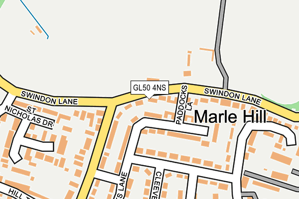 GL50 4NS map - OS OpenMap – Local (Ordnance Survey)