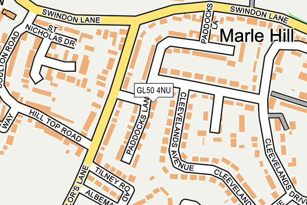 GL50 4NU map - OS OpenMap – Local (Ordnance Survey)