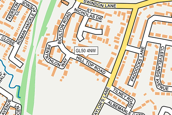 GL50 4NW map - OS OpenMap – Local (Ordnance Survey)